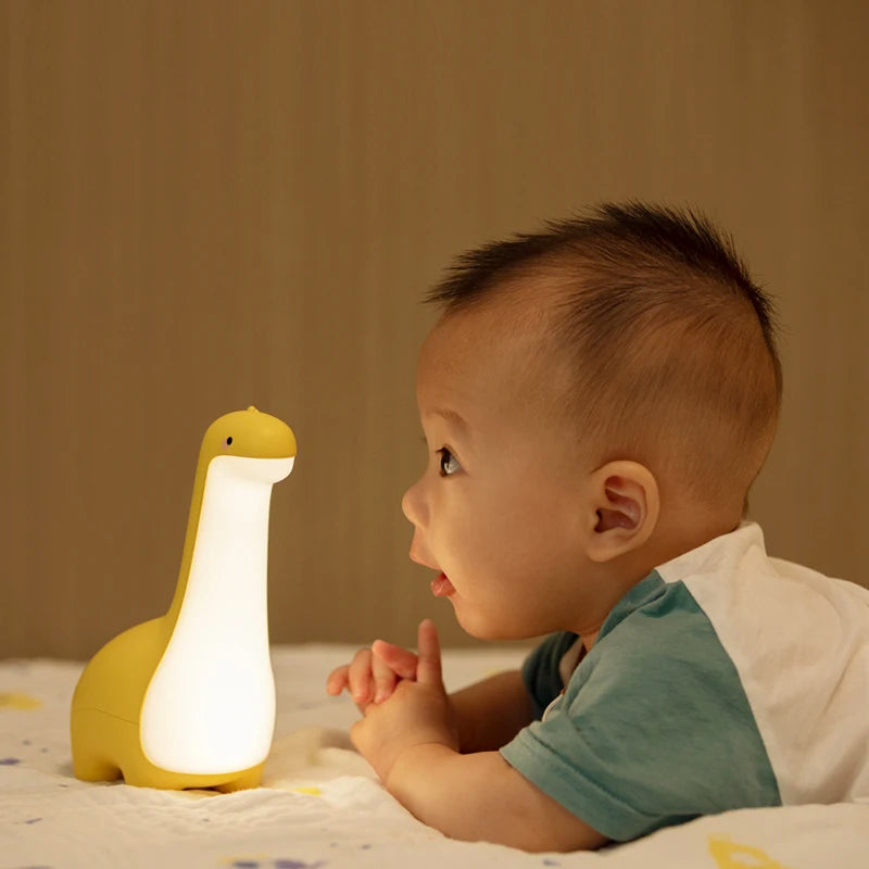 🦖✨ Dinosaur Night Light – Cute USB Bedside Lamp | Eye-Friendly | Timer | Rechargeable | Kids Room Decor & Gift
