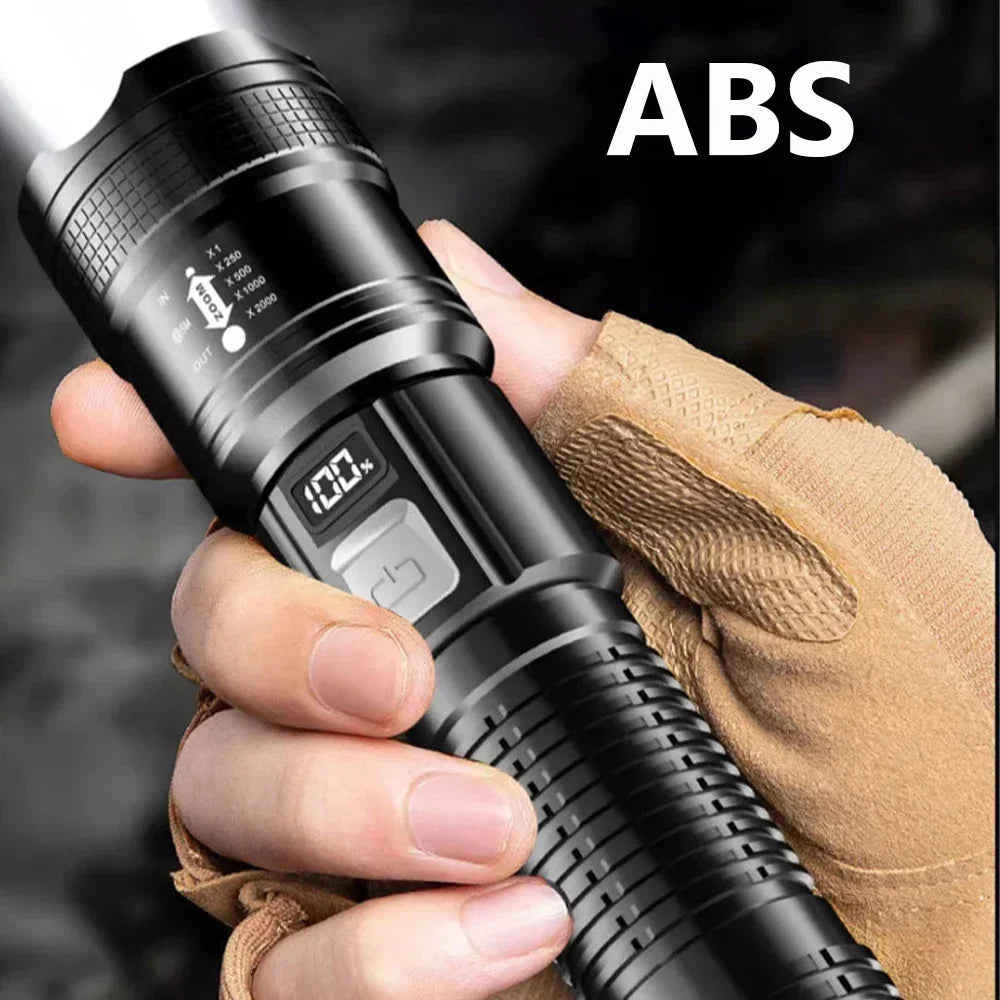 Survival Kit - Heinast LED Rechargeable Zoom Flashlight – Waterproof, Adjustable Focus, Long-Range Beam for Camping & Outdoor Use