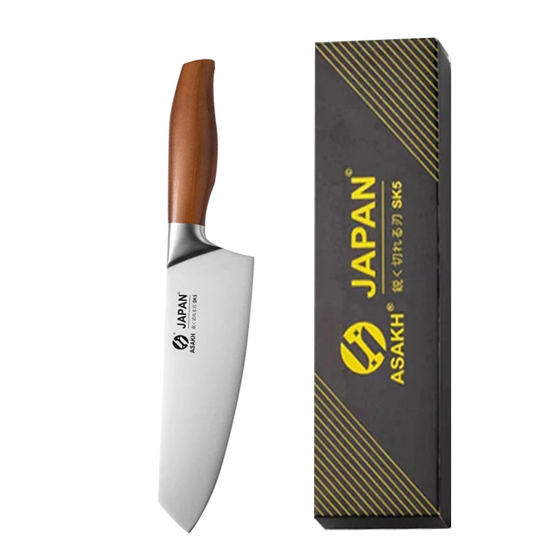 🔪 Professional Japanese Santoku Chef Knife – Stainless Steel Meat Cleaver & Fish Fillet Slicing Knife | Multipurpose Kitchen Cooking Tool