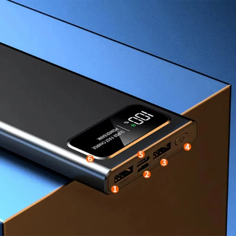🔋 Xiaomi 200,000mAh Power Bank – 120W Super Fast Charging with Digital Display | High-Capacity Portable Battery for iPhone, Samsung & Huawei