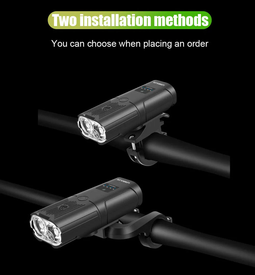 🚴‍♀️ NEWBOLER Smart Bicycle Light – 6000 Lumens, 10000mAh, Waterproof, USB Rechargeable