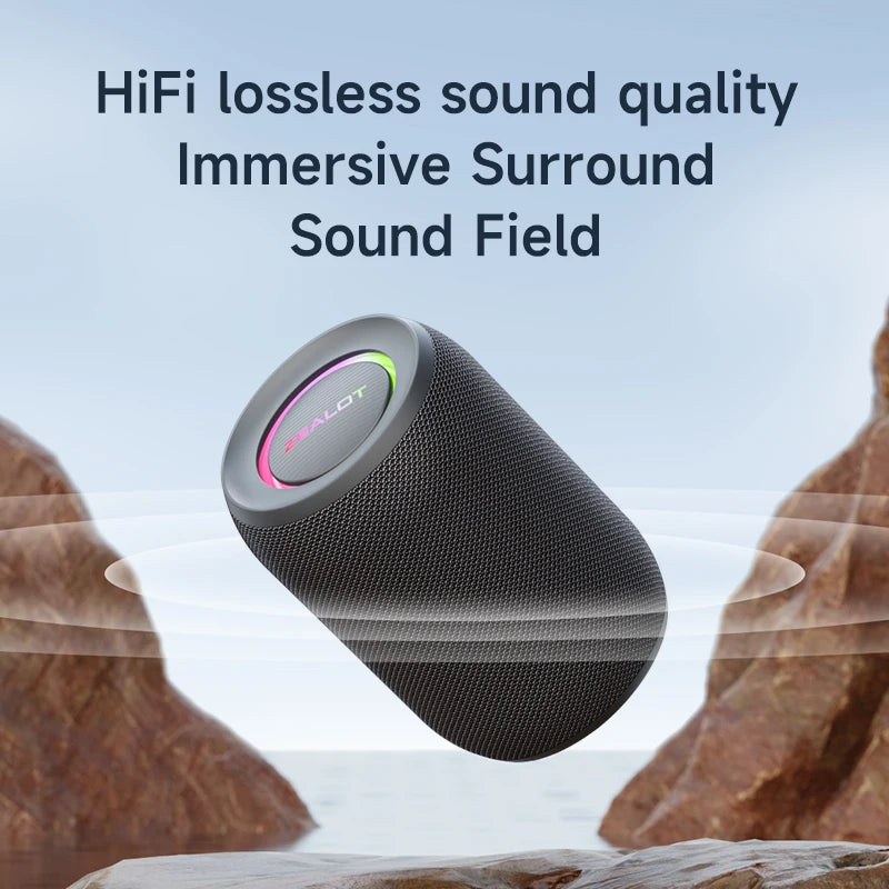 Zealot S32PRO Waterproof Wireless Speaker – Bluetooth Sound Box with LED Light and Bass Subwoofer for Camping & Parties