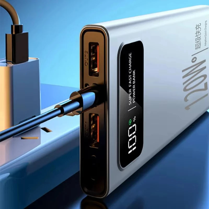 🔋 Xiaomi 200,000mAh Power Bank – 120W Super Fast Charging with Digital Display | High-Capacity Portable Battery for iPhone, Samsung & Huawei