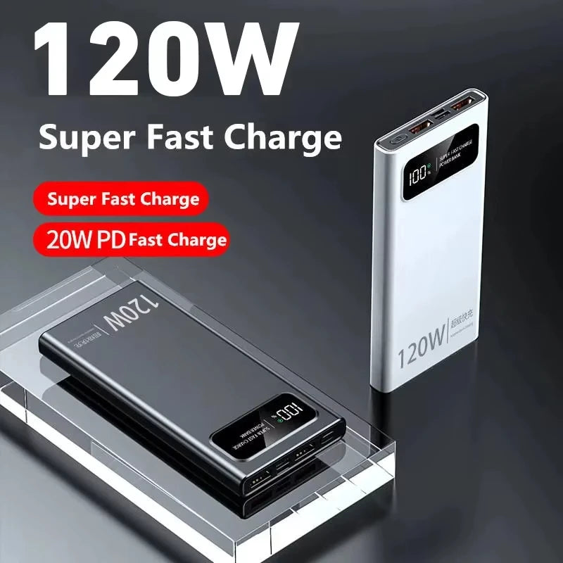 🔋 Xiaomi 200,000mAh Power Bank – 120W Super Fast Charging with Digital Display | High-Capacity Portable Battery for iPhone, Samsung & Huawei