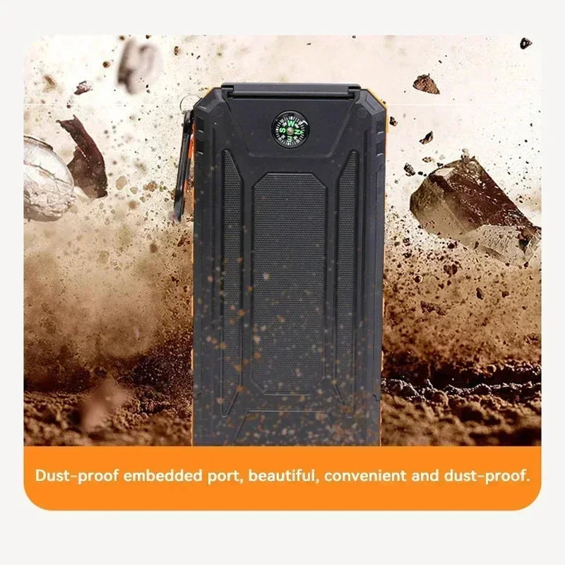 ☀️🔋 200,000mAh Solar Power Bank Ultra-High Capacity | Fast Charging | Outdoor-Ready | Multi-Device Support  Compatible with iPhone · Samsung · Huawei · Tablets · USB Devices