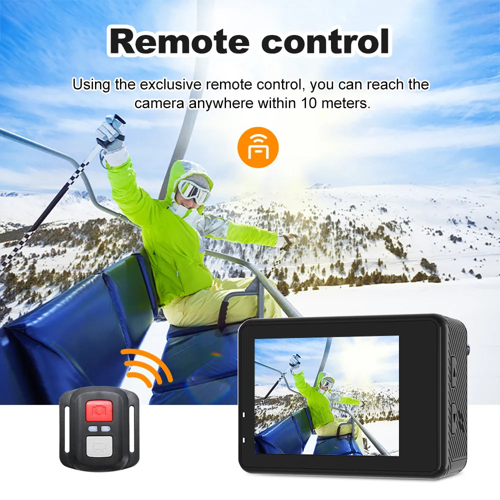 📷 5K Action Camera | 4K60FPS | 🖥️ 2.0" Touch Screen | 🌐 Wi-Fi | 🔭 170° Wide Angle | 💧 30M Waterproof | 🏍️ Helmet Sports Video Recorder