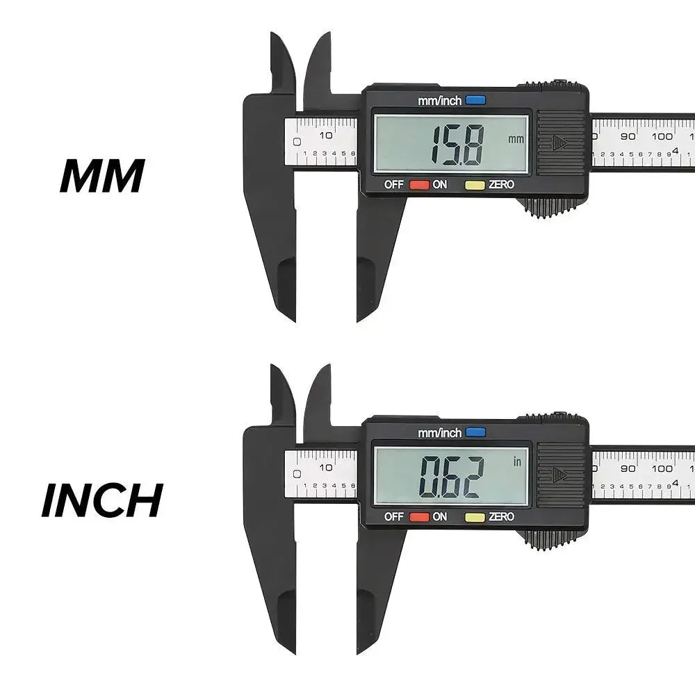150mm / 100mm Electronic Digital Caliper Carbon Fiber Dial Vernier Caliper Gauge Micrometer Measuring Tool Digital Ruler