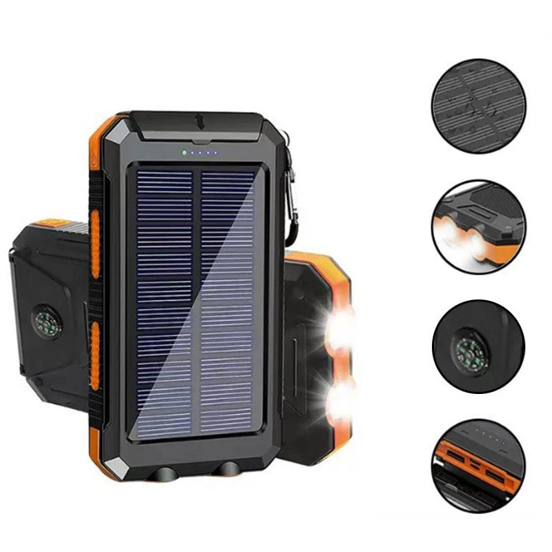 ☀️🔋 200,000mAh Solar Power Bank Ultra-High Capacity | Fast Charging | Outdoor-Ready | Multi-Device Support  Compatible with iPhone · Samsung · Huawei · Tablets · USB Devices