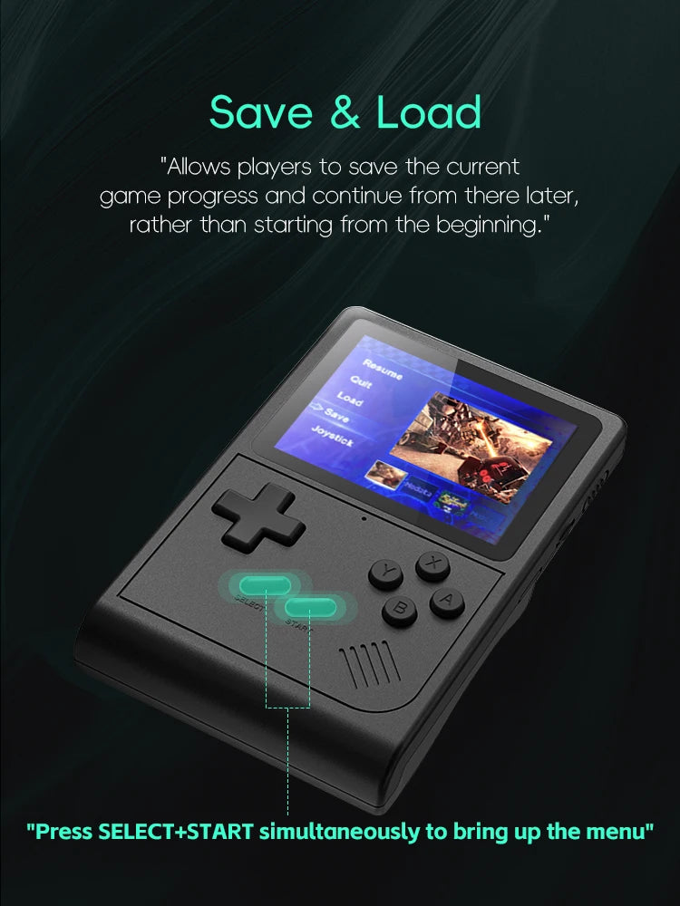 🎮 GB300 Handheld Retro Game Console – Portable Mini Video Game Player with NES/SNES/GBA Emulators – Gift for Kids & Gameboy Fans