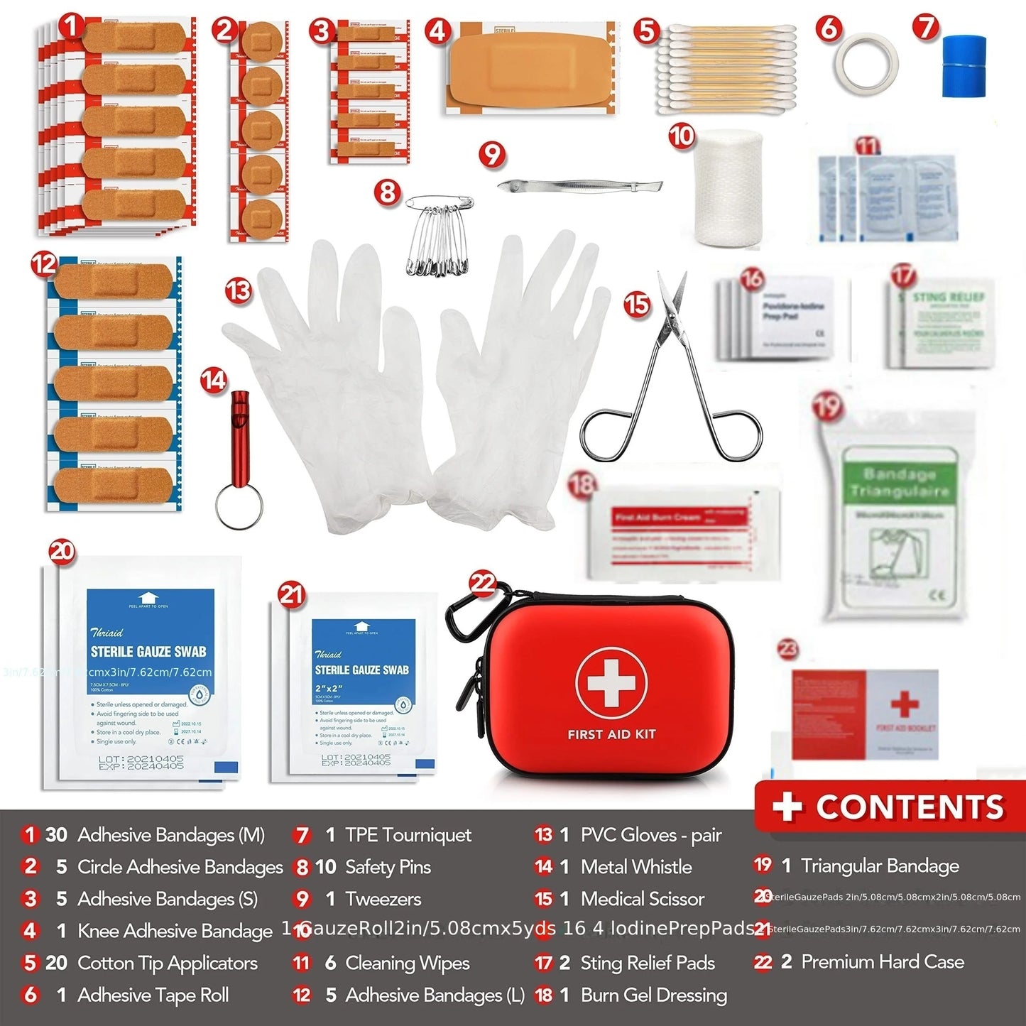 Survival Kit - Emergency Medical First Aid Kit – Portable Survival Bag for Home, Hiking, and Camping Equipment
