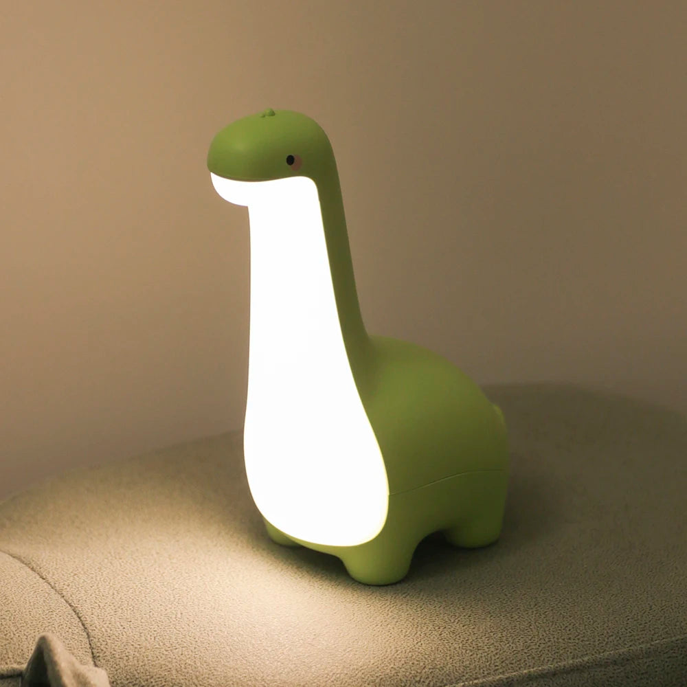 🦖✨ Dinosaur Night Light – Cute USB Bedside Lamp | Eye-Friendly | Timer | Rechargeable | Kids Room Decor & Gift