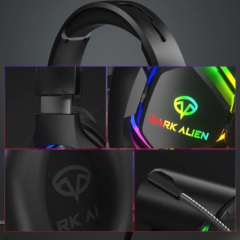 🎧 Gaming Headphones for PC/PS4/PS5 — EKSA E1000 7.1 Surround Sound RGB Wired Headset with Noise-Cancelling Mic