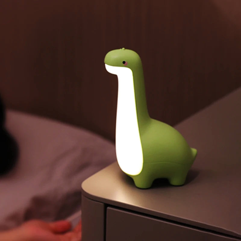 🦖✨ Dinosaur Night Light – Cute USB Bedside Lamp | Eye-Friendly | Timer | Rechargeable | Kids Room Decor & Gift