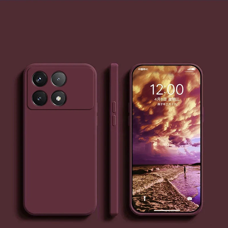 📱 Luxury Liquid Silicone Soft Case for Poco X6 / X6 Pro 5G – Shockproof Back Cover for Xiaomi Poco X6 Series