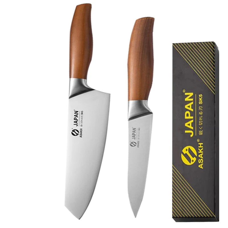 🔪 Professional Japanese Santoku Chef Knife – Stainless Steel Meat Cleaver & Fish Fillet Slicing Knife | Multipurpose Kitchen Cooking Tool