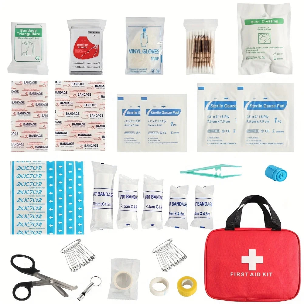 Survival Kit - Emergency Medical First Aid Kit – Portable Survival Bag for Home, Hiking, and Camping Equipment