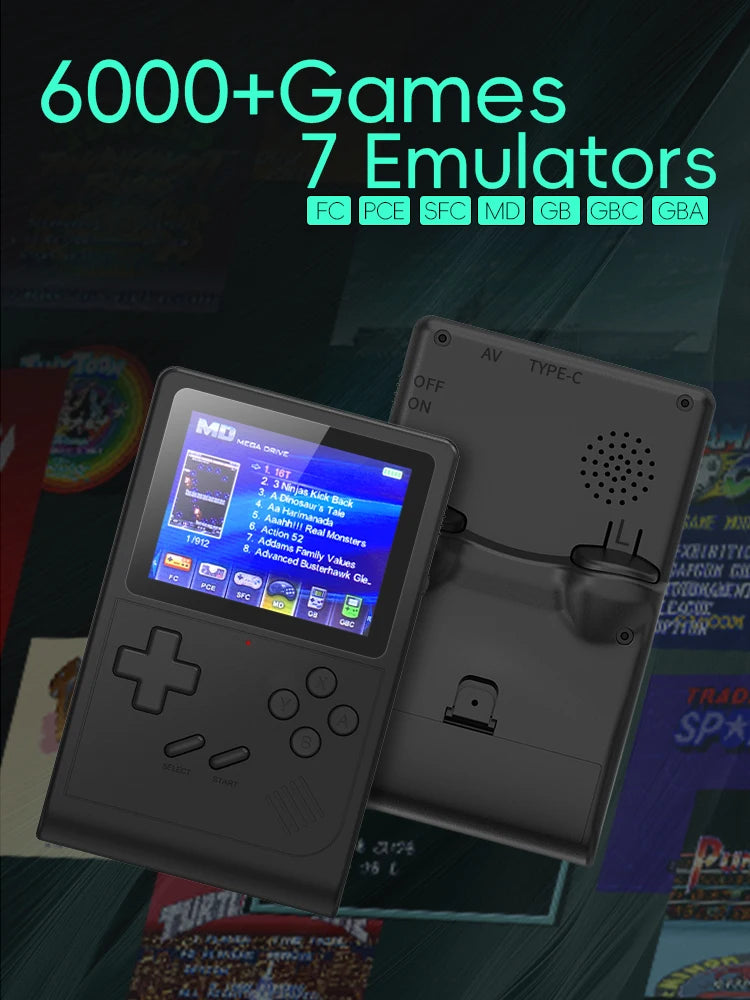🎮 GB300 Handheld Retro Game Console – Portable Mini Video Game Player with NES/SNES/GBA Emulators – Gift for Kids & Gameboy Fans