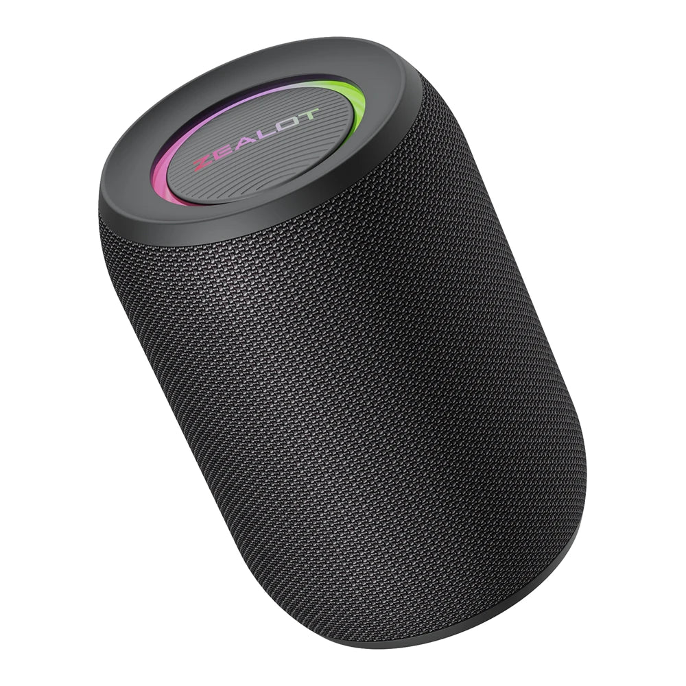Zealot S32PRO Waterproof Wireless Speaker – Bluetooth Sound Box with LED Light and Bass Subwoofer for Camping & Parties