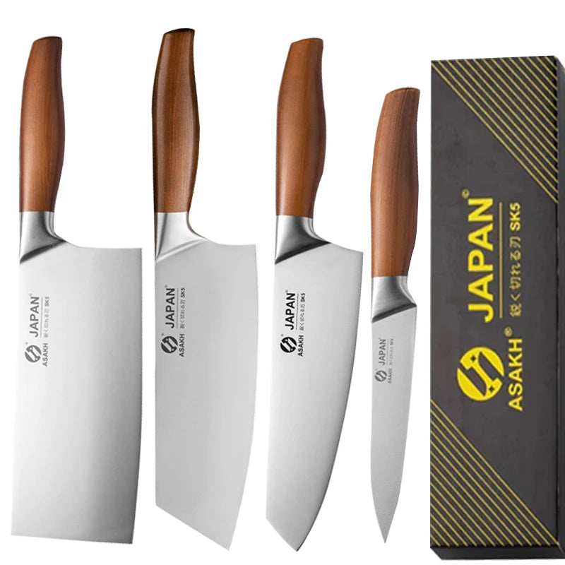 🔪 Professional Japanese Santoku Chef Knife – Stainless Steel Meat Cleaver & Fish Fillet Slicing Knife | Multipurpose Kitchen Cooking Tool