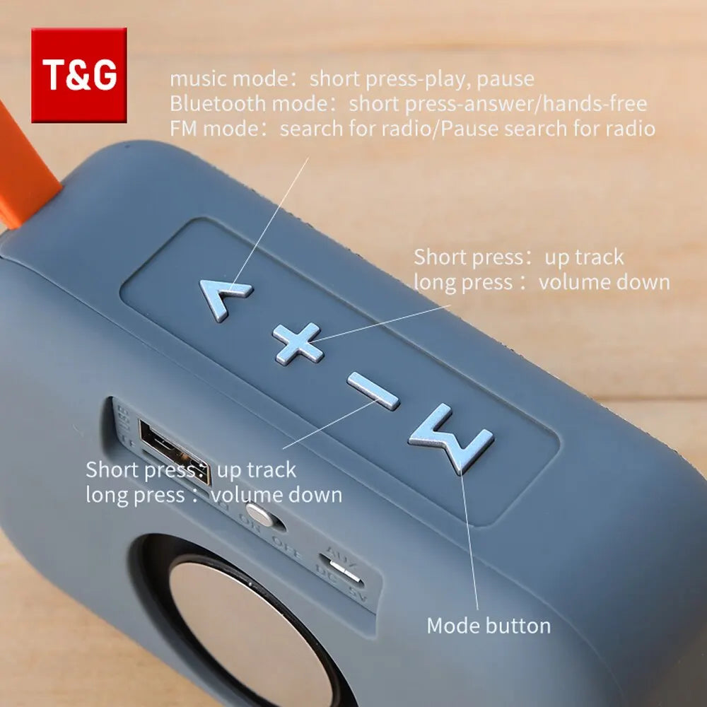 🔊  TG506 Mini Bluetooth Soundbar Speaker – Portable Wireless HiFi Loudspeaker with FM Radio, TF Card Support & Waterproof Design