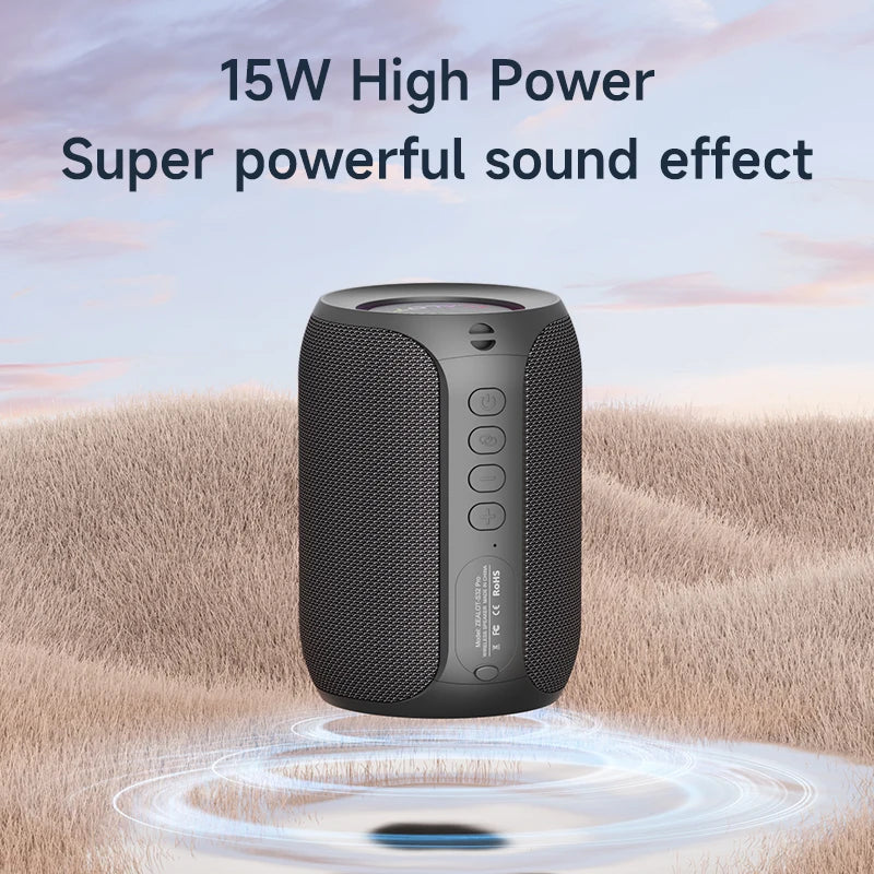 Zealot S32PRO Waterproof Wireless Speaker – Bluetooth Sound Box with LED Light and Bass Subwoofer for Camping & Parties