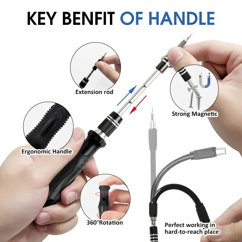 🧰 Galacok 115 / 117-in-1 Precision Screwdriver Set – Magnetic Chrome Vanadium Repair Tool Kit for iPhone, Xiaomi, MacBook, PC & Electronics