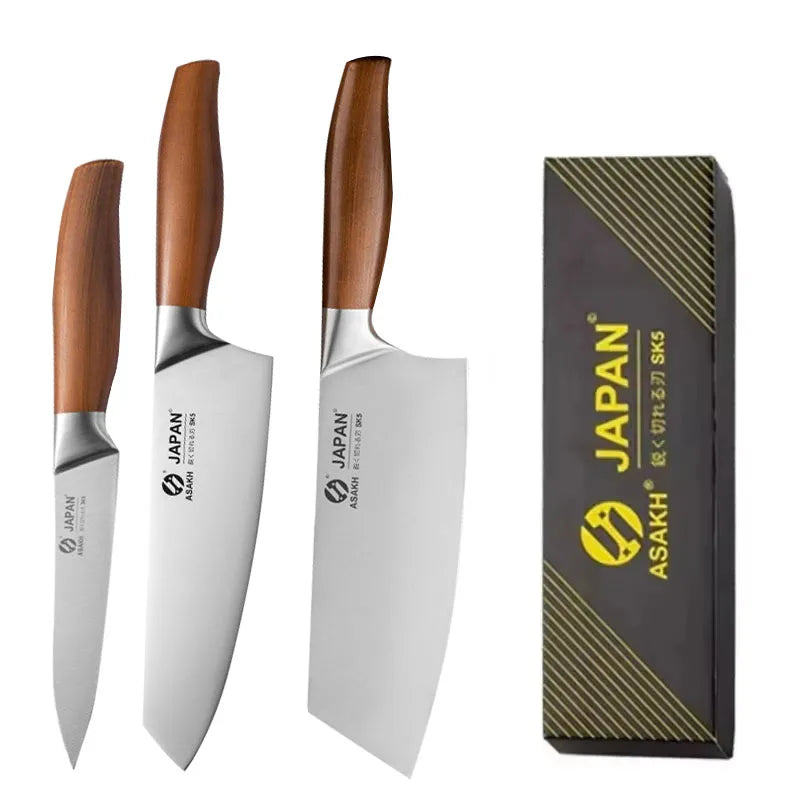 🔪 Professional Japanese Santoku Chef Knife – Stainless Steel Meat Cleaver & Fish Fillet Slicing Knife | Multipurpose Kitchen Cooking Tool
