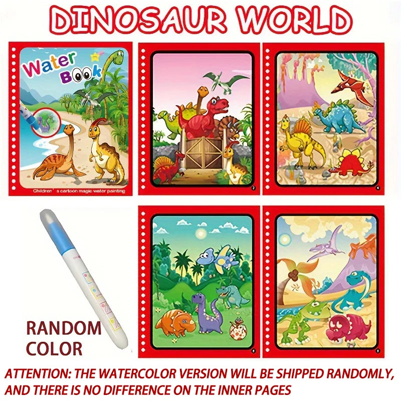 📚✨ Magic Water Drawing Book – Reusable Montessori Sensory Toy